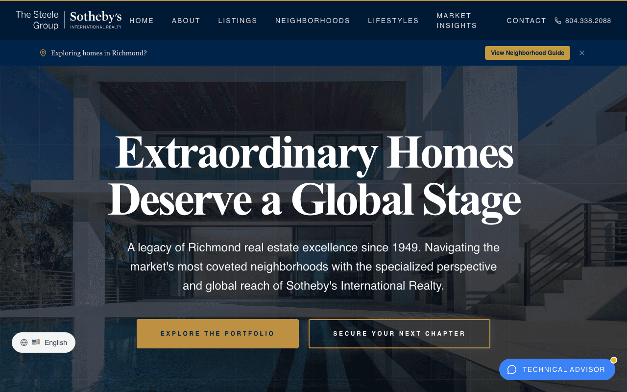 Jason Burford Real Estate desktop view